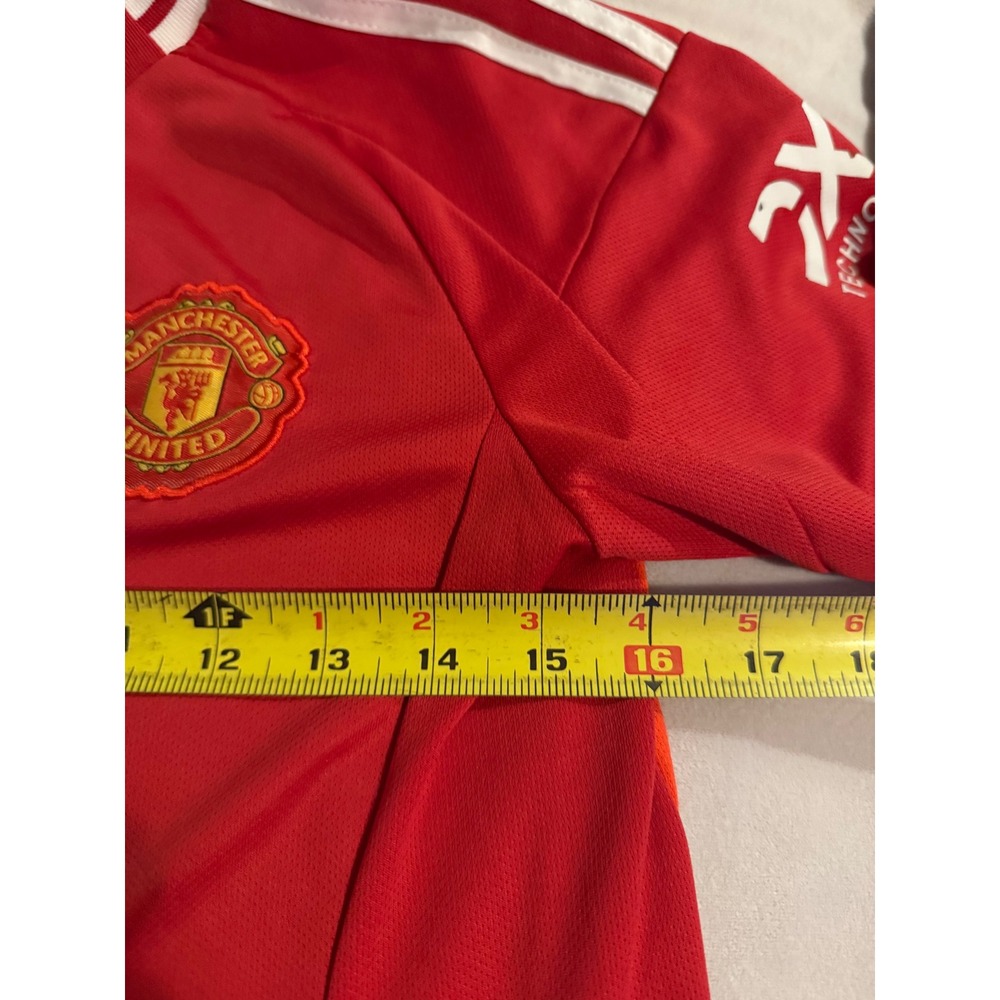 Manchester United Ronaldo 7 Snapdragon Home Jersey Kids Red Soccer Shirt L - Picture 6 of 7